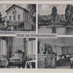 Rheinl.-Pfalz - Kirchheimboldanden Bahnhof-Hotel sw. Mehrbild-AK 1942