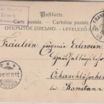 Bayern Mörsch T. Frankenthal Posthilfstelle-Ra3 Weihnachtskarte n Konstanz 1902