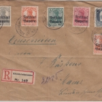 Bayern - Germania/Freistaat Frühverwendungen Pfalz Einschreibebrief Frankenthal