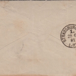 Bayern - Harxheim 27.6. K1 10 Pfg. Ganzsache Brief n. Strassburg 1881