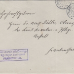 Bayern - Frankenthal 1909 Ra3 Frei d. Ablösung Kgl. Bezirksamt Orts-Dienstbrief