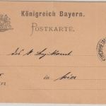 Bayern - Kirchheimbolanden 1894 portofreie Dienstpostkarte/Ortskarte