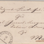 Bayern - Frankenthal 21/9 HKS Dienstbrief ü. Frankfurt n. München 1852