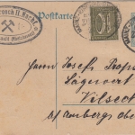 DR - Mainz Kirchheimbolanden Bahnpost Zug 437 Ganzsache Wörrstadt - Vilseck 1921