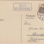 DR - Zell ü. Kirchheimbolanden Landpost-Ra2 Drucksachenkarte n. Chemnitz 1937