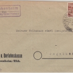 FZ-Rheinl.Pfalz - Bubenheim ü. Ingelheim Landpost-Ra2 Brief n. Ingelheim 1948