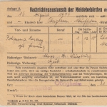 FZ/Allg. - Obrigheim ü. Grünstadt Landpost-Ra2 polizeiliche Meldekarte 1946
