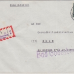 BRD - Frankenthal (Pfalz) Aushilfs-R-Zettel Einschreibebrief n. Bonn 1964