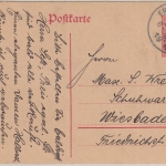 Bayern - 10 Pfg. Germania/Freistaat Pfalzverwendung ! Frankenthal 21. MAI 19
