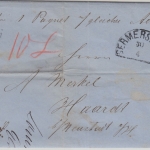 Bayern - Germersheim 30/4 HKS Paketbegleitbrief n. Haardt b. Neustadt 1871