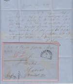 Bayern - Germersheim 30/4 HKS Paketbegleitbrief n. Haardt b. Neustadt 1871