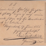 Bayern - Hagenbach 29 JUN K1 5 Pfg. Ganzsache m. Zudruck n. Landau 1885