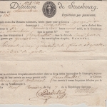 Frankreich - LeimersheimPassierschein d. Zolldirektion Strasbourg 26. JUL 1799