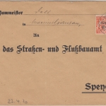 Bayern - 35 Pfg. Staatswappen/Volksstaat Dienstbrief Maximiliansau 23. APR 20