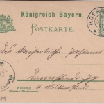 Bayern - Hoerdt Pfalz 2. SEP 02 K2 klar 5 Pfg. Ganzsache n. Dannstadt