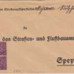 DR-Infla - 6x50 M. Ziffer Dienstbrief Rülzheim - Speyer 30. JUL 23