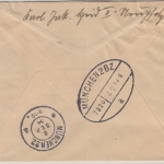 DR - Neupfotz 1934 Aushilfs-R-Zettel Einschreibebrief n. München