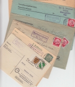 DR/FZ - Speyer 6 versch. Landpoststellen ex 1933/1947 Briefe/Karte/Ganzsache