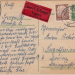 BRD - 10 Pfg. Heuss Ganzsache+Zusatz Eilkarte Speyer - Ingelheim 1958