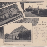 Bayern/Pfalz - Neu-Lauterburg Bahnhof, Wirtschaft etc. sw-Mehrbild-AK 1906