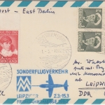 Grönland - Leipziger Frühjahrsmesse Sonderflug Leipzig Prag 1962 Zuleitungspost