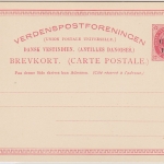 Dän. Westindien - 1 a. 3 C. Ziffer/Krone Ganzsache Überdruck 1902 ungebraucht