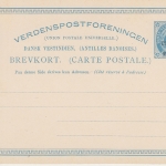 Dän. Westindien - 1 a. 2 C. Ziffer/Krone Ganzsache Überdruck 1902 ungebraucht