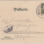 Bayern/Pfalz - Neustadt a/Hardt Ortsansicht Bahnhof Farblitho gelaufen 1899