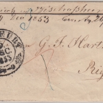 Thurn&Taxis/Russland - Frankfurt 29. DEC 1853 Portobrief n. Riga