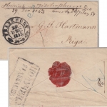 Thurn&Taxis/Russland - Frankfurt 29. DEC 1853 Portobrief n. Riga