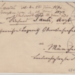 Bayern - 3 Kr. Ganzsache brief K1 Landau 22/6 - München 1874