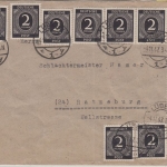 All.Bes./Kontrollrat - 12x2 Pfg. Ziffer Brief Lübeck - Ratzeburg 1947