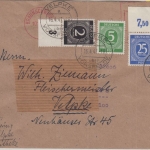 All.Bes./Kontrollrat - 25 Pfg. Ziffer Platte/OR u.a. Brief Verlpke ü. Vorsfelde
