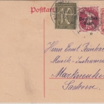 DR-Infla - Muehlhausen b. Neustadt a. Donau 5. APR 22 K2 Ganzsache + Zusatz