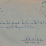 All.Bes. - Saal (Donau) 16.11.45 hds. Gebühr bezahlt Vermerk Brief n. Nürnberg