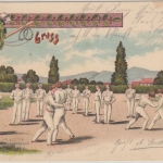 Bayern - Turner Sport Farblitho gelaufen v. Abensberg 1900