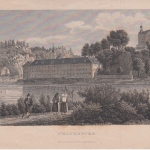 Bayern - Weltenburg Kloster alter sw-Stich ca. 16x10cm ca. 1880