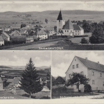 Bayern - Seubersdorf Bäckerei Bahnhof etc. sw-Mehrbild-AK gelaufen 1950