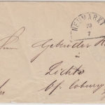 Bayern - 3 Kr. Wappen HKS Neumarkt 10/7 Brief n. Lichte b. Coburg 1870