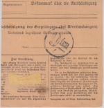 Bayern - 3x40 Pfg. Ludwig/Volksstaat u.a. Wertpaketkarte Sulzbürg Nürnberg 1920