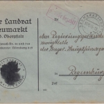 DR - Neumarkt 10.10.45 Gebühr bezahlt Ra1 entnazif. Behördenbrief n. Regensburg