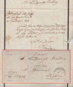 Bayern - Straubing 22/3 HKS Dienstbrief/Trauerrandung n. (?) 1864
