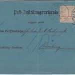 Bayern - 2x10Pfg. Wappen/Porto Ortszustellkunde Straubing 1896