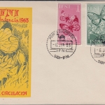 Ifni - Jugendmarken Schmetterlinge Schmuck-FDC ESST Sidi 6.6.63