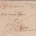 Thurn & Taxis/Württemberg - Meiningen 1. JUN 1832 L2 Portobrief n. Vaihingen