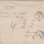 Thurn&Taxis/Hannover - Gotha 20.1.1855 K2 Portobrief n. Hannover bl. K1 Landbote
