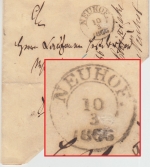Thurn&Taxis - Neuhof 10.3.1866 K2 Portobrief n. (?)