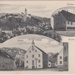 Bayern - Kastl Gsthaus z. Post Rathaus etc. sw-Mehrbild-AK gelaufen 1910