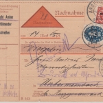 DR-Infla - 50+30 Pfg. By-Abschied/DR nachnahmekarte Amberg - Untermembach 1920