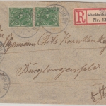DR-Infla - 2x40+2x50 M. Posthorn Einschreibebrief Schmidmühlen 1923